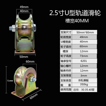 2.5寸V型轨道轮